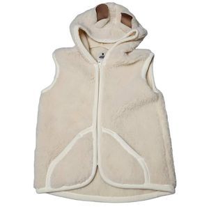 Coldbreaker wool pile animal ear hood full zip winter vest